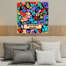 POSTER CORAÇÕES NEUROGRÁFICAS CORES DIGITAIS