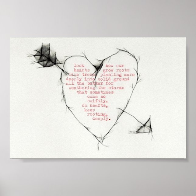 Poster "Corações torcendo" (Frente)