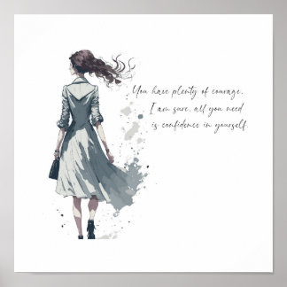 Poster Coragem - Arte Motivacional