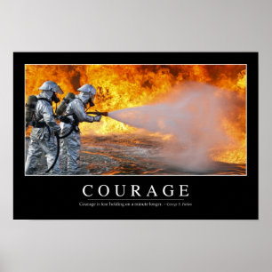 Póster Coragem: Citações inspiradas