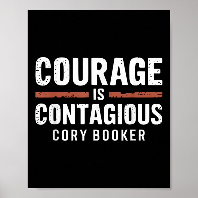 Poster Coragem De Cory Booker É Política De Citação Conta (Frente)