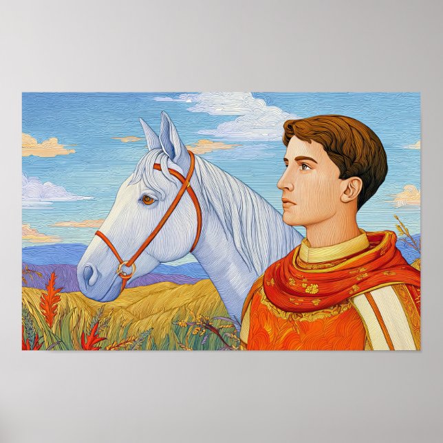 Poster Coragem e Compaixão: Santo Martin of Tours (Frente)