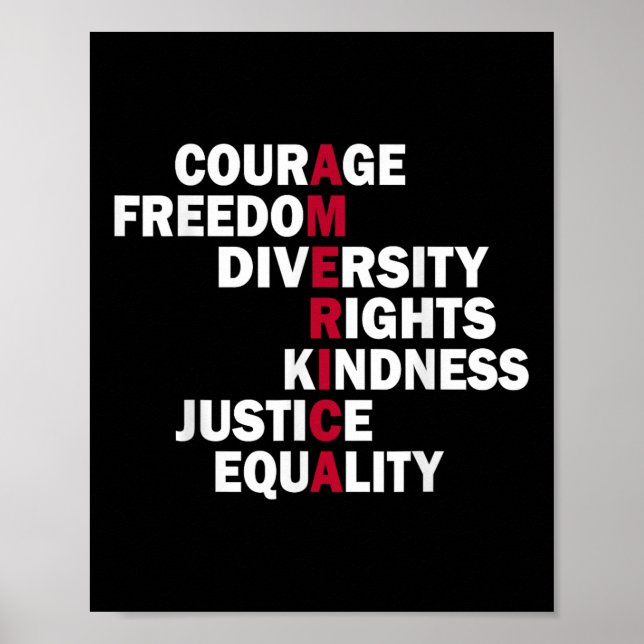 Poster Coragem Liberdade Diversidade Direitos Bondade Jus (Frente)