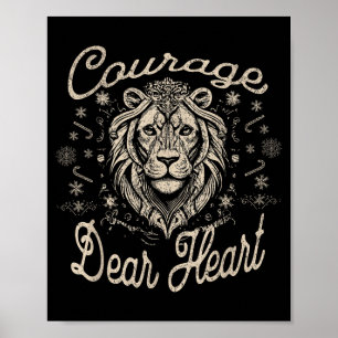 Poster Coragem Querido Coração Fé Cristã Religiosa Inspi