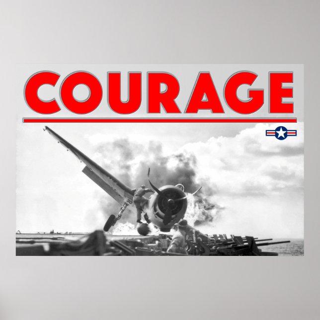 Poster CORAGEM WW2 - F6F-3 Hellcat (Frente)
