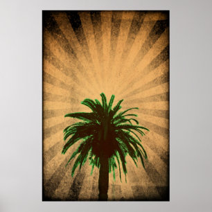 Poster corajoso da palmeira