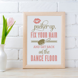 Poster Coral Pucker para cima e conserte o banheiro das s