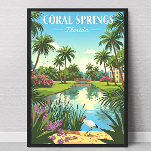 Poster Coral Springs Florida Antiga