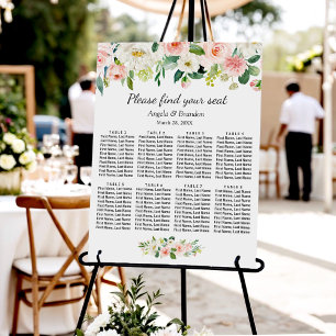 Poster Coram as 8 mesas florais cor-de-rosa que Wedding a