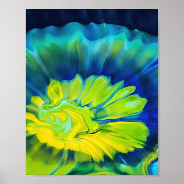 Poster Corante azul e amarelo (Frente)