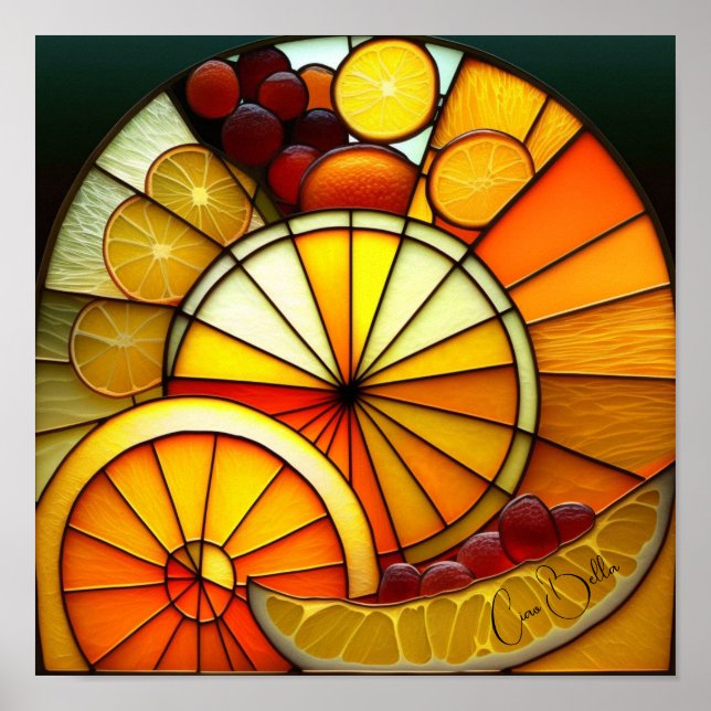 Poster Corantes de vidro inoxidável (Frente)