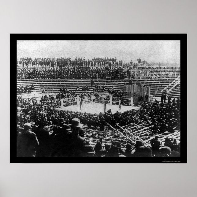 Poster Corbett vs. Fitzsimmons Boxing Match 1897 (Frente)