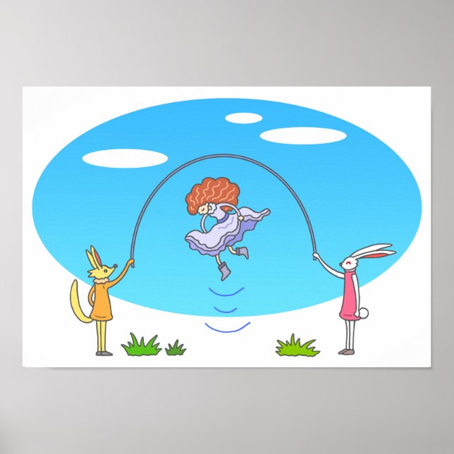 Poster Corda de saltar de conto de fadas. (Frente)