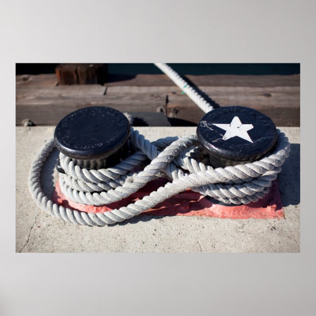 Poster Corda Ligada A Dois Bollards (Frente)