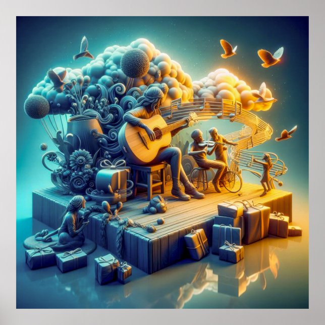 Poster Cordas de Compaixão: Corações Melódicas (Frente)