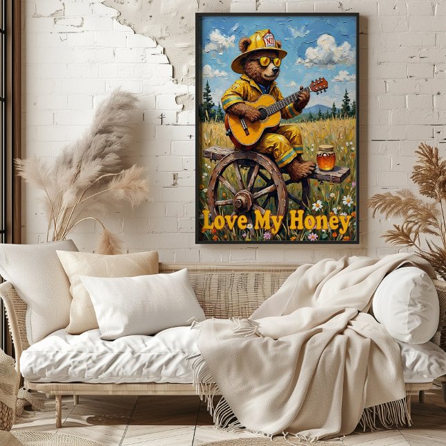 Poster Cordas do interior: Emperramento na roda do urso (Criador carregado)