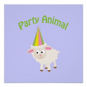 Póster Cordeiro do animal de partido