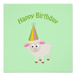 Póster Cordeiro do feliz aniversario