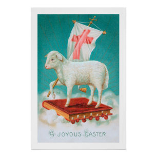 Póster Cordeiro Pascual Cristão / Agnus Dei Páscoa
