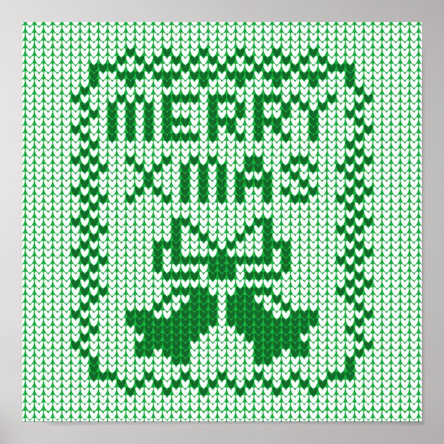 Poster Cordéis feios de camisolas e Feliz Natal w (Frente)