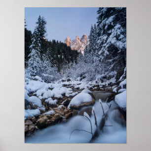 Poster Cordilheira Geisler coberta de neve