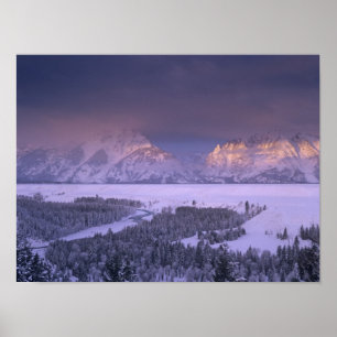 Póster Cordilheira Teton do Snake River Overlook, Grand