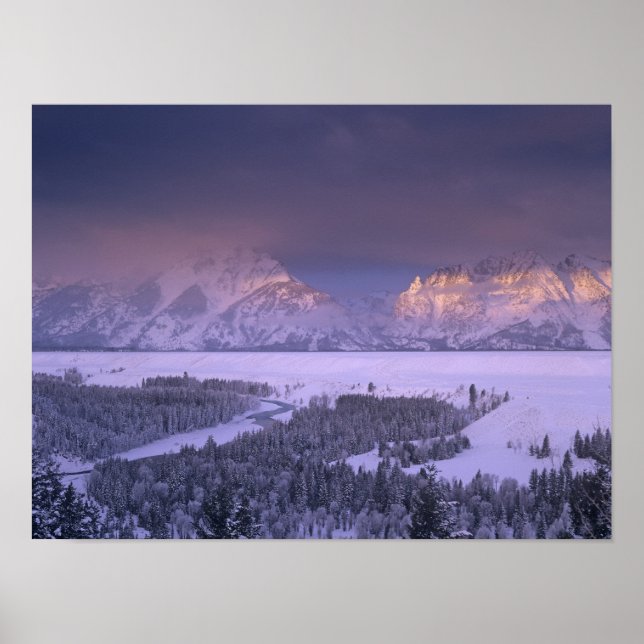Póster Cordilheira Teton do Snake River Overlook, Grand (Frente)