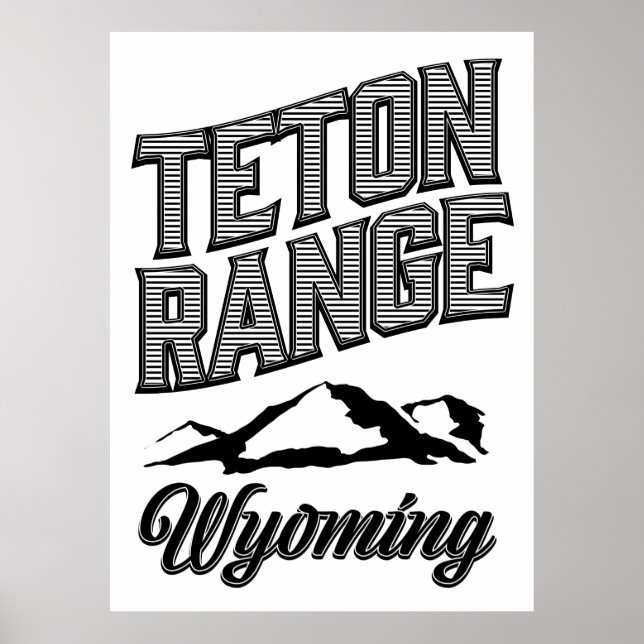 Poster Cordilheira Teton, Wyoming (Frente)