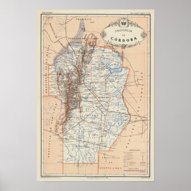 Póster Córdova, Argentina (Frente)