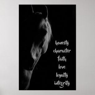 Poster Core Values White Horse Arte Enquadrada