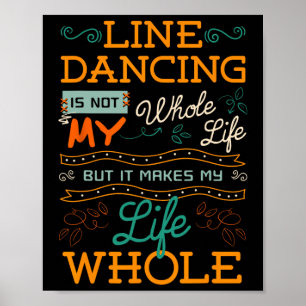 Poster Coreógrafa de dança de linha Dan, grupo de profess