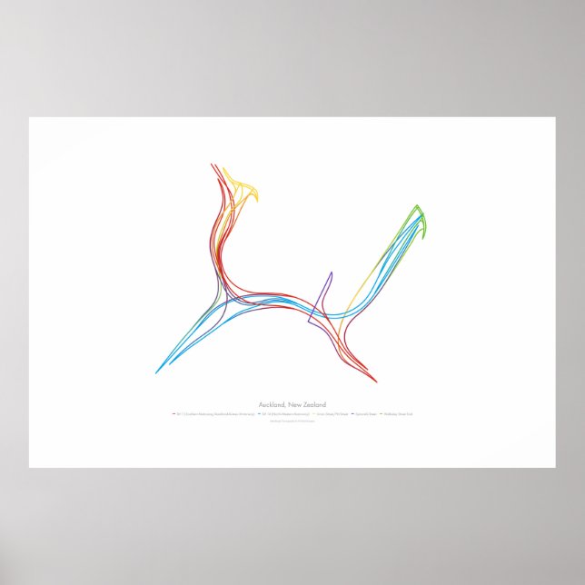 Póster Coreografia de intercâmbio: Auckland, Nova Zelândi (Frente)