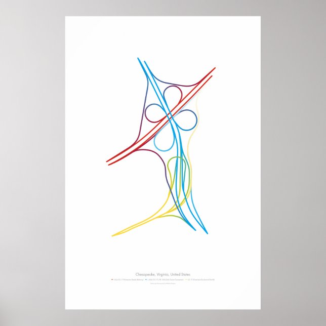 Póster Coreografia de Intercâmbio: Chesapeake, VA, EUA 2 (Frente)