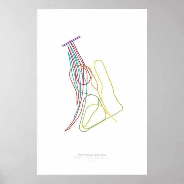 Póster Coreografia de Intercâmbio: Detroit, MI, EUA (Frente)