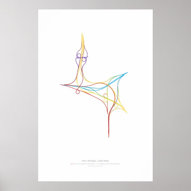 Poster Coreografia de intercâmbio: Novi, MI, EUA (Frente)