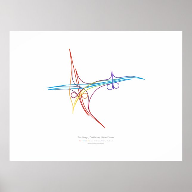 Poster Coreografia de Intercâmbio: San Diego, CA, EUA (Frente)