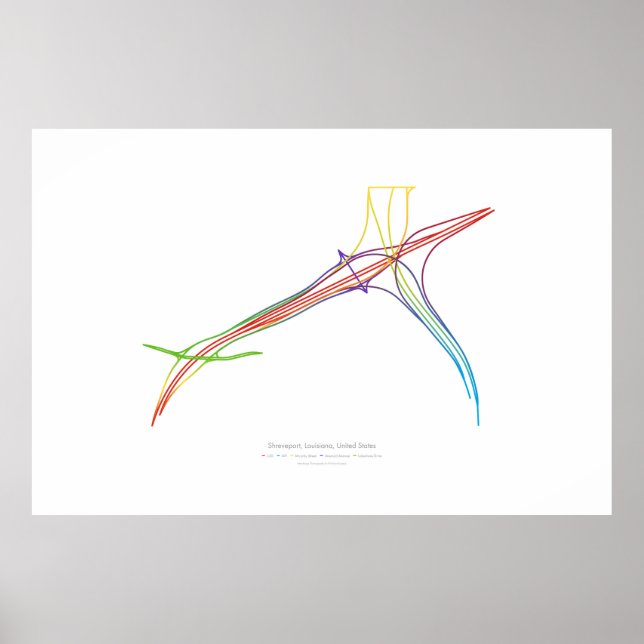 Póster Coreografia de intercâmbio: Shreveport, LA, EUA 2 (Frente)