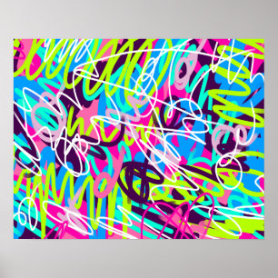 Poster Cores Alegres Moderno Abstrato