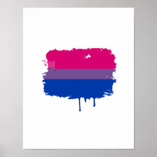 Póster Cores bissexuais do orgulho
