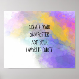 Poster cores coloridas de tinta adicione seu texto para p