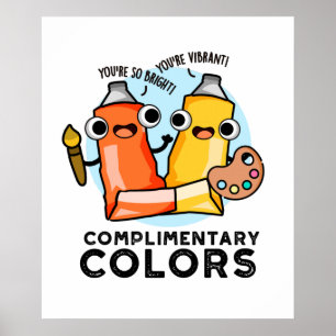 Poster Cores Completamente Engraçadas Paint Pun