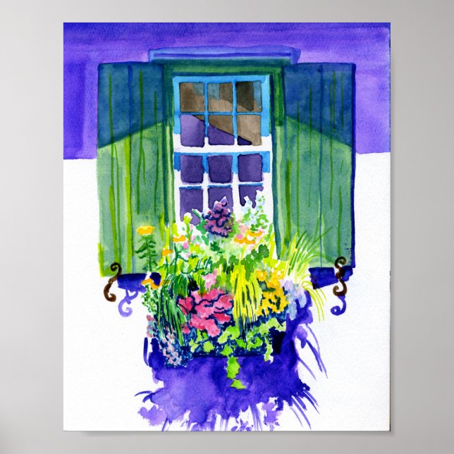 Poster Cores d'água da janela (Frente)