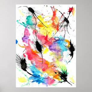 Poster Cores d'água do arco-íris