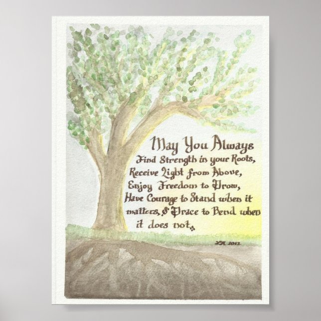 Póster Cores d'água originais e bênção (Frente)