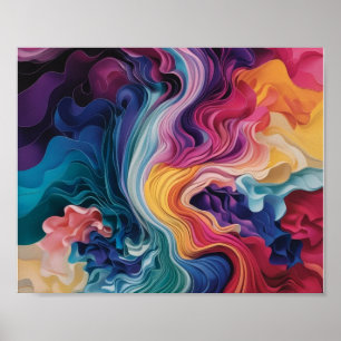 Poster Cores de Abstrato vibrantes: Libere sua criativida