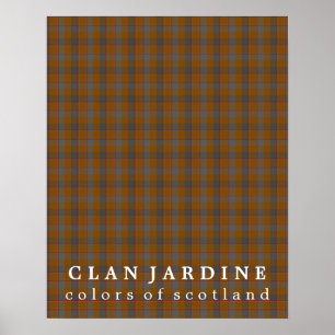 Poster Cores de Jardine do clã do Tartan de Scotland
