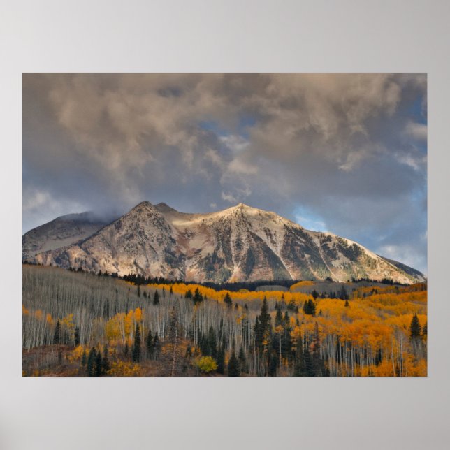Poster Cores de Outono de Aspens, Keebler Pass (Frente)