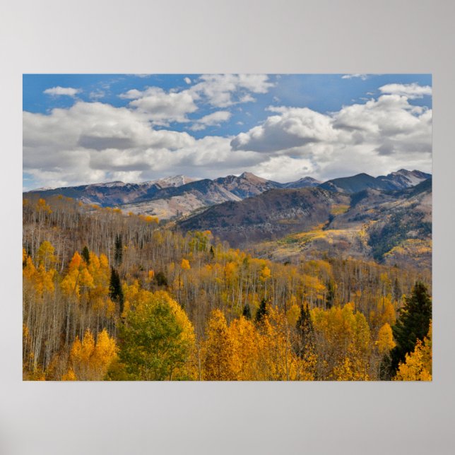 Poster Cores de outono de Aspens & Oaks Keebler Pass (Frente)