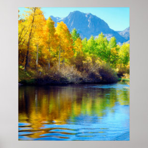 Póster Cores de outono refletindo em Rush Creek