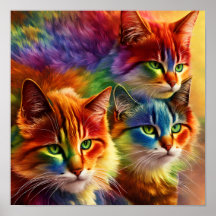 Cores do arco-íris bonitos | Rainbow Cat
